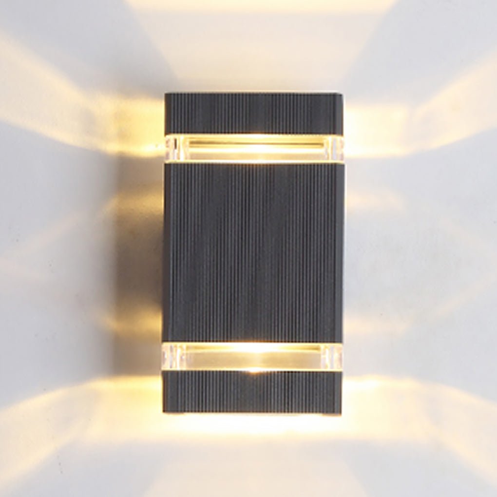 Square Round Waterproof Up And Down Lighting LED Modern Wall Sconces - Lumpaz