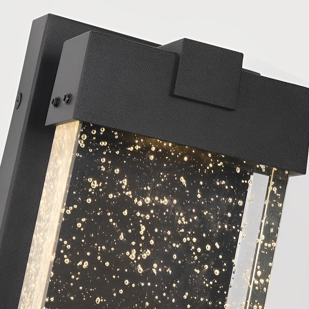 Bubbles Crystal LED Waterproof Black Simple Modern Outdoor Wall Lights - Lumpaz