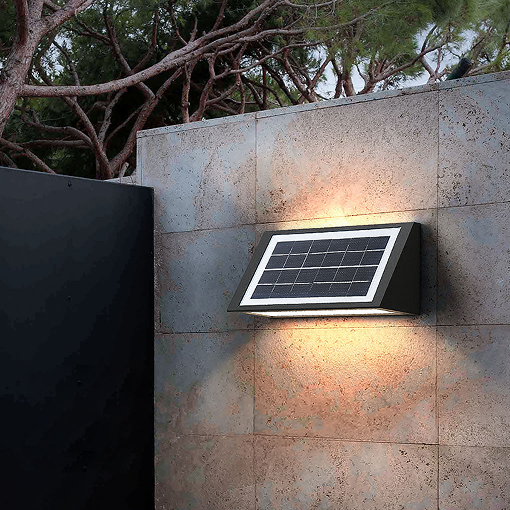 Waterproof Minimalist LED Up Donw Lighting Solar Outdoor Wall Lights - Lumpaz