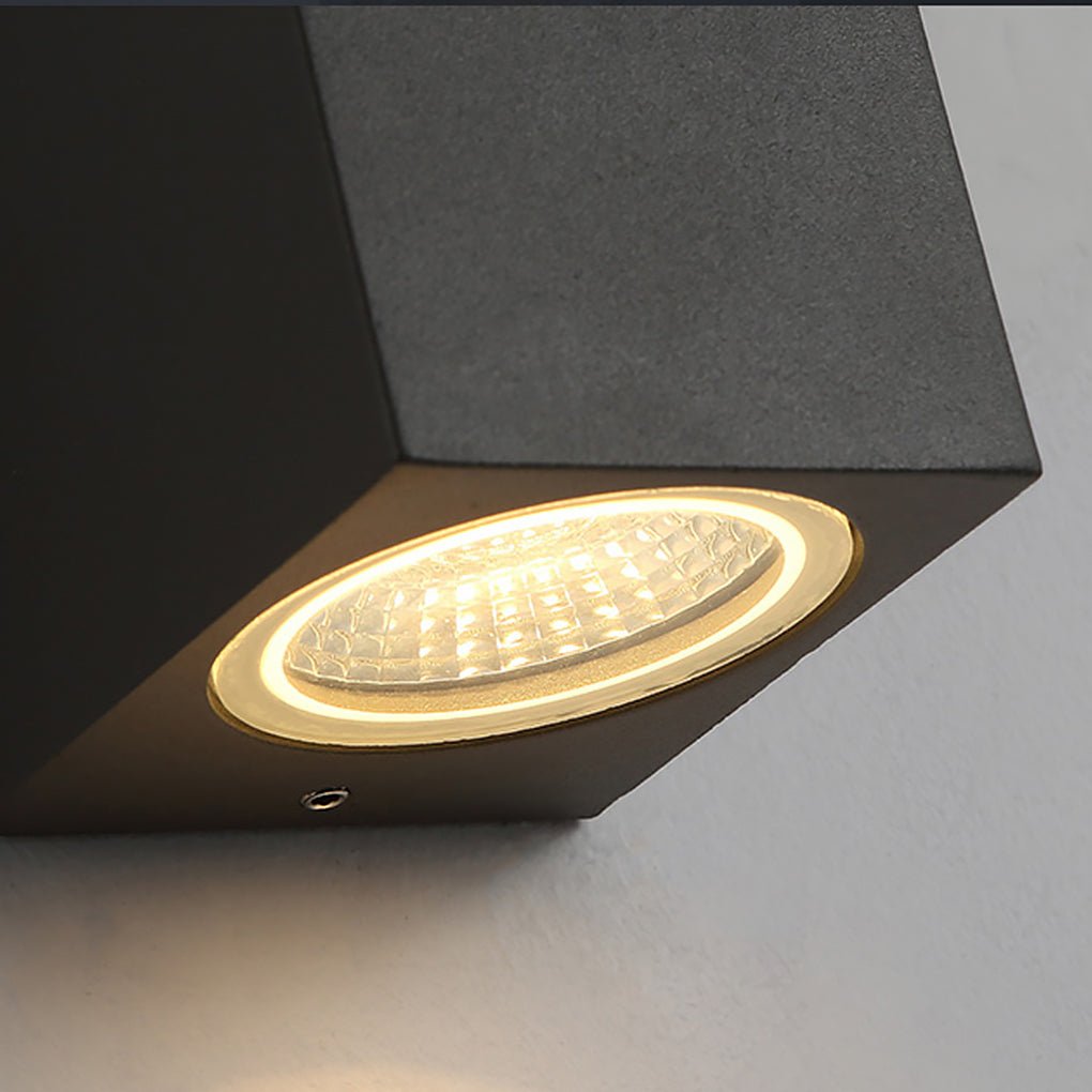 Modern Square Design Outdoor Waterproof Wall Light for Villa Courtyard Balcony - Lumpaz