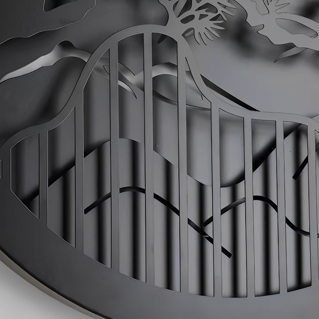 Round Mountain Scenery LED Waterproof Outdoor Wall Sconce Lighting - Lumpaz