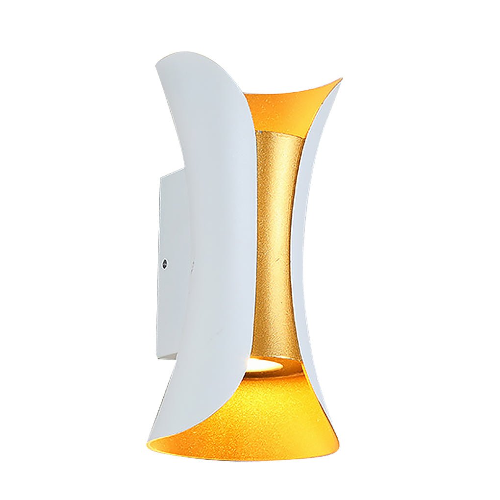 Curved LED Up and Down Lighting Waterproof Modern Outdoor Wall Lights - Lumpaz
