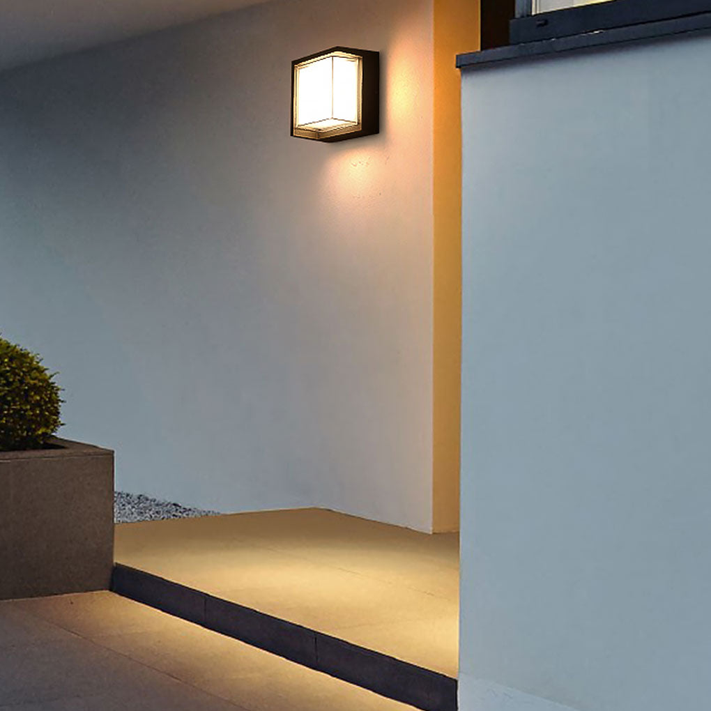 Modern Outdoor Round Square Waterproof Wall Light for Villa Garden Balcony Door Front - Lumpaz