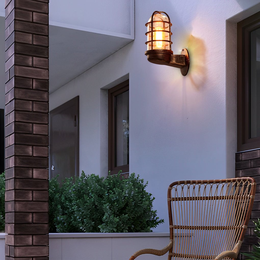 Retro Cage Shape LED 4w Waterproof American-style Outdoor Wall Lamp - Lumpaz