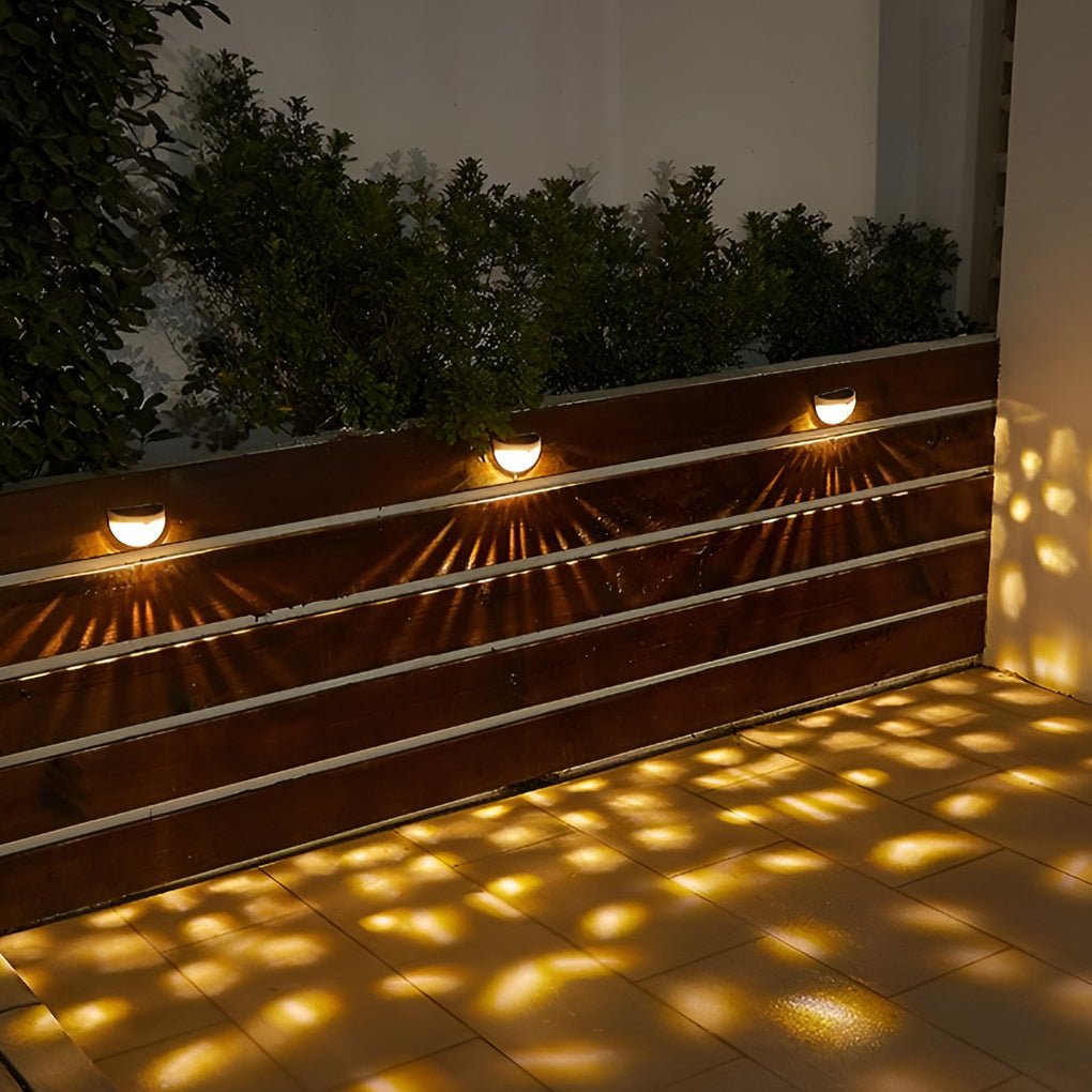 4 Pcs Solar Stair Lights Outdoor Step Lights LED Garden Lights Wall Mounted Lights - Lumpaz