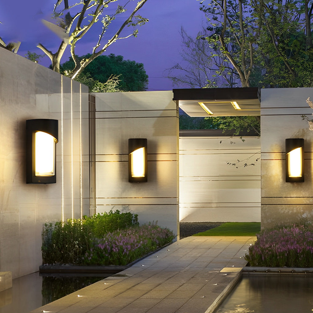 Creative Waterproof LED Black Modern Outdoor Wall Lamp Exterior Lights - Lumpaz