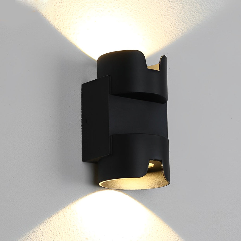 Waterproof Up and Down Light LED Black Modern Wall Washer Light Wall Lamp - Lumpaz
