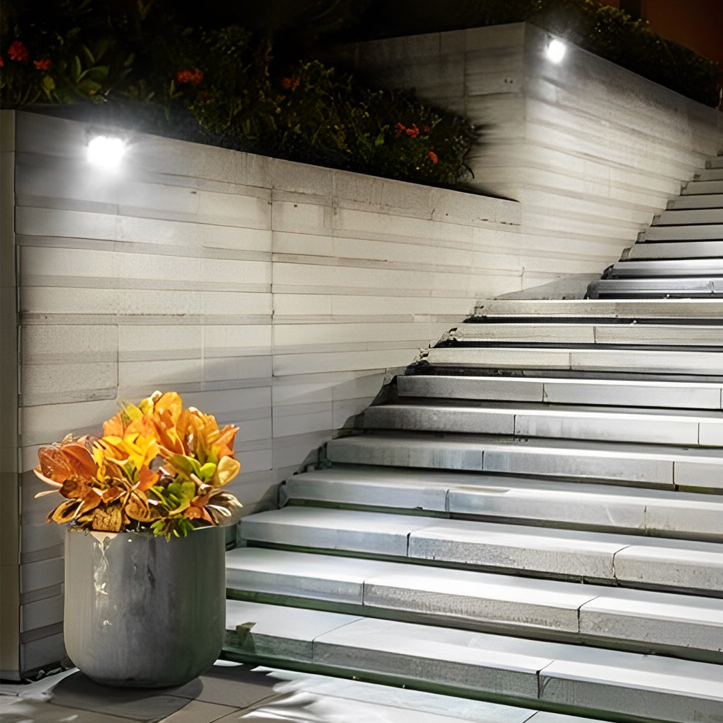Rectangular Waterproof LED Motion Sensor Solar Wall Lights Outdoor Wall Lamp - Lumpaz
