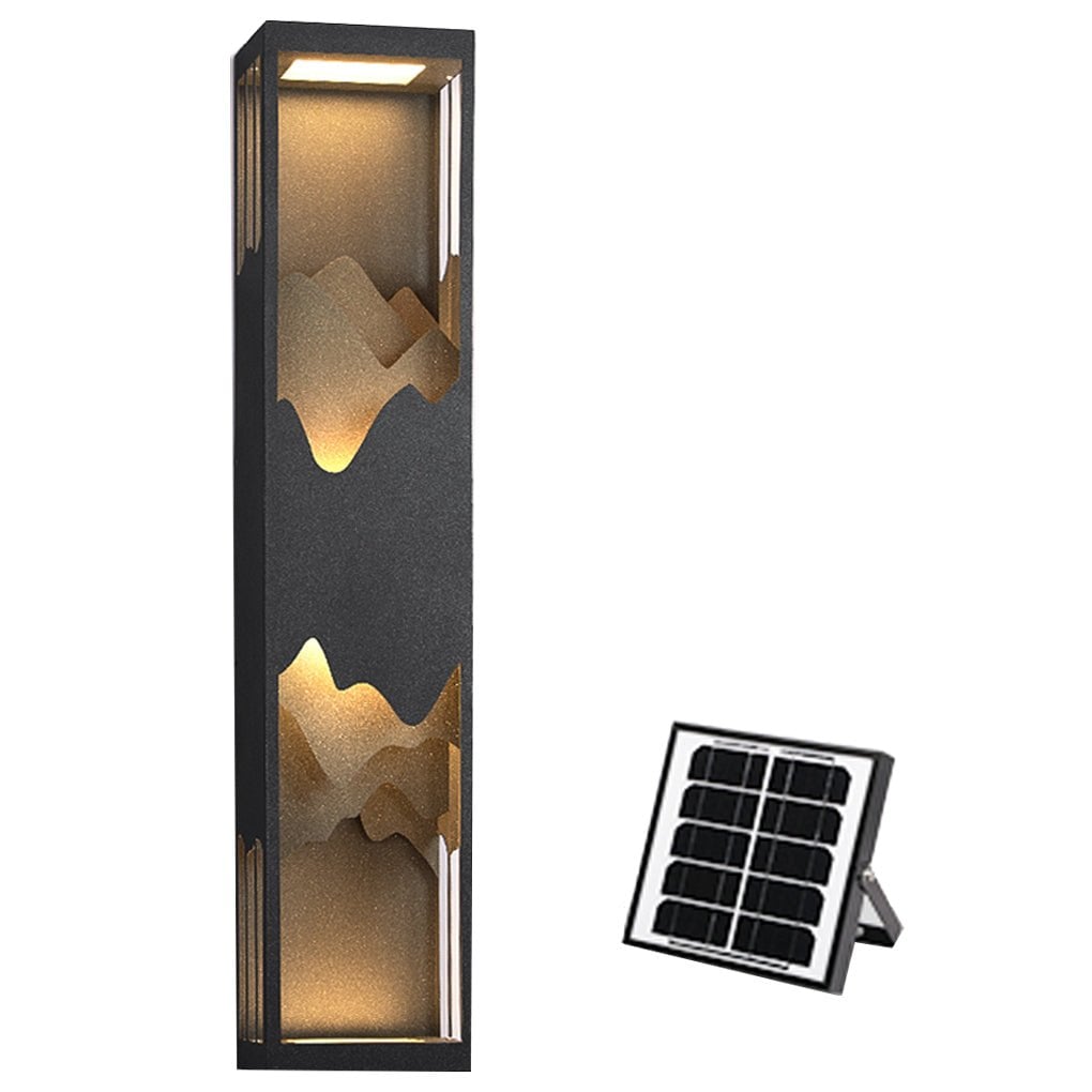 Mountain Scenery LED up Down Lighting Waterproof Solar Wall Lamp Porch Lights - Lumpaz