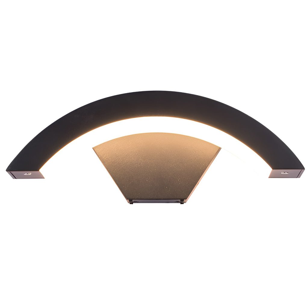 Creative Moon Curved Wall Sconce Motion Sensor Waterproof LED Wall Lamp Outdoor Indoor - Lumpaz
