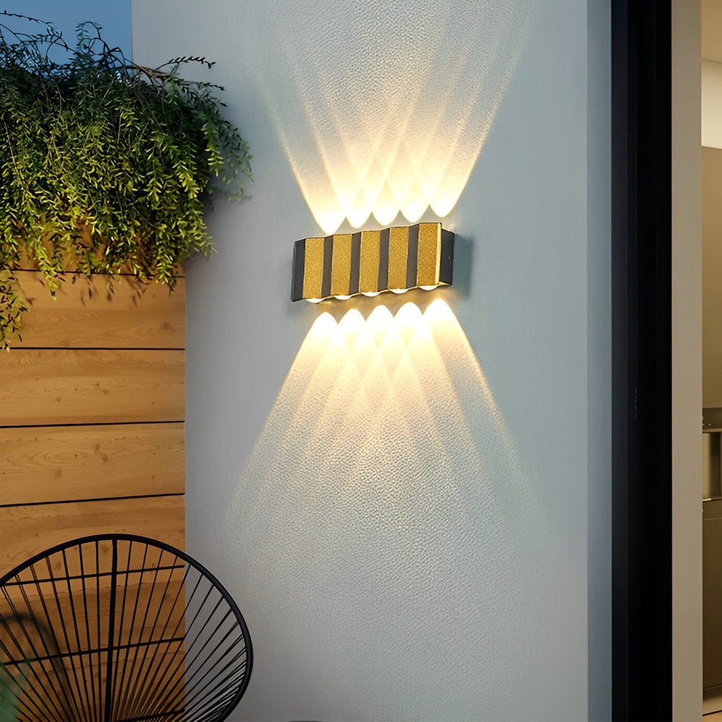Wavy Creative Up and Down Light LED Waterproof Modern Wall Lights Fixture - Lumpaz