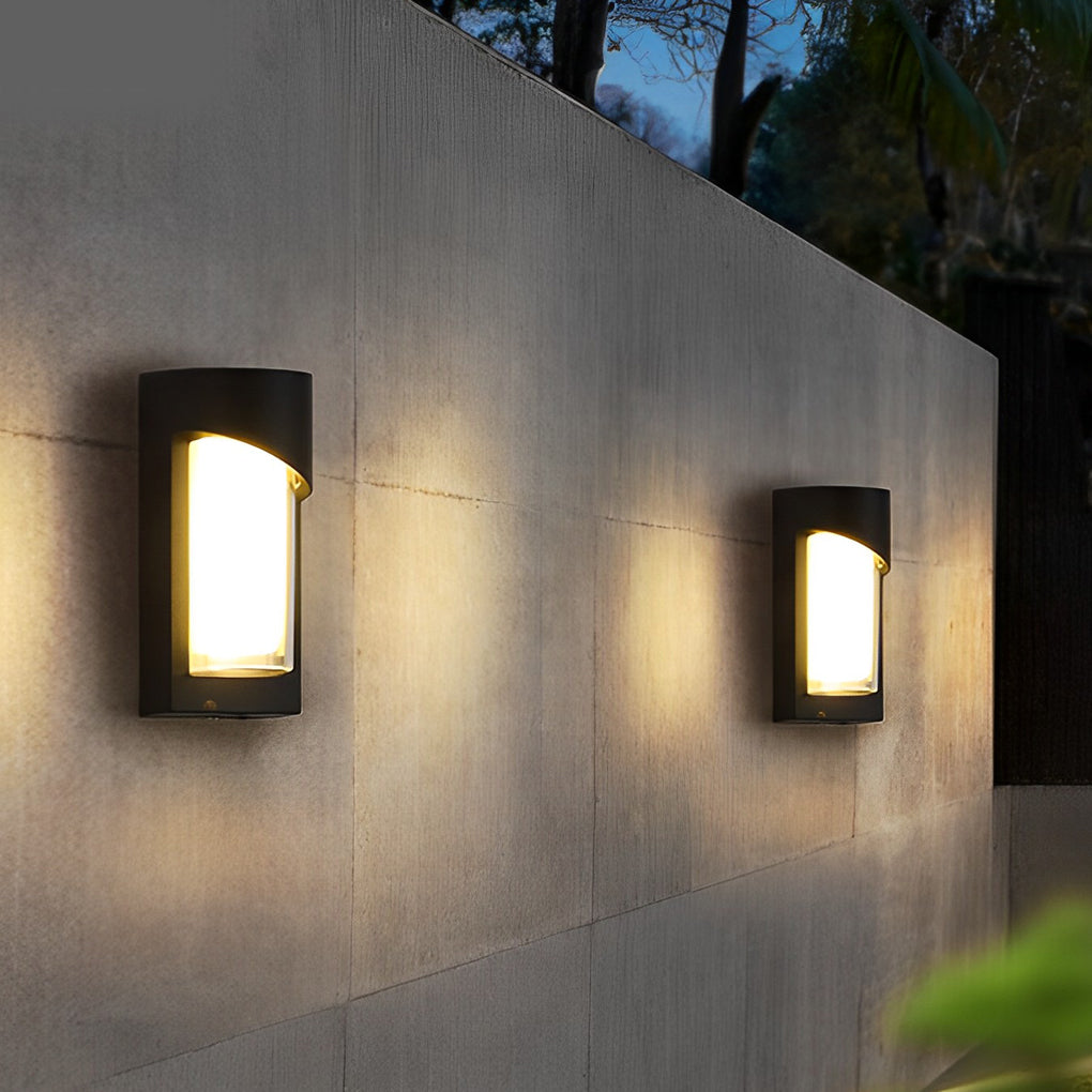 Creative Waterproof LED Black Modern Outdoor Wall Lamp Exterior Lights - Lumpaz