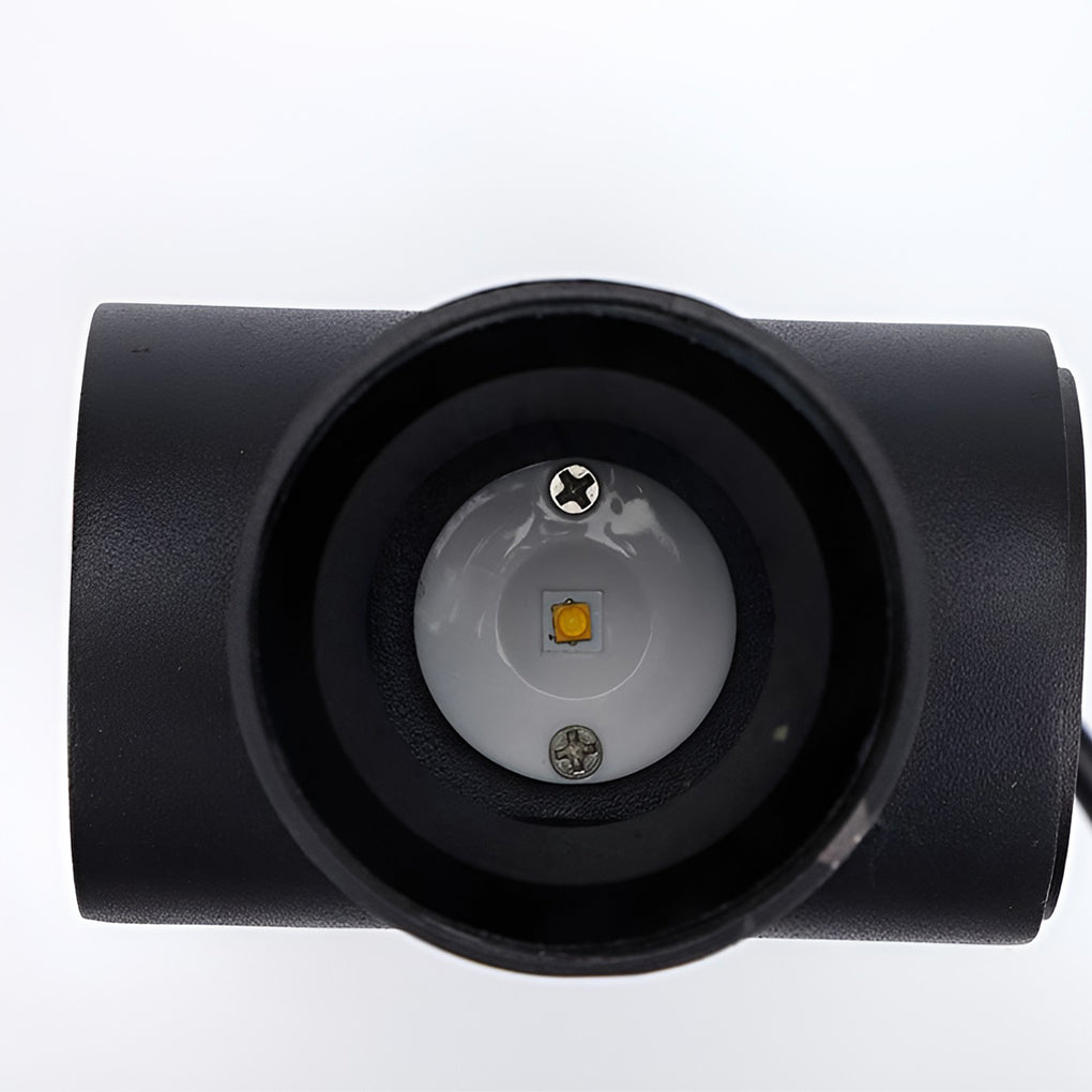 Waterproof LED Up and Down Lights Black Modern Outdoor Wall Sconce Lighting - Lumpaz