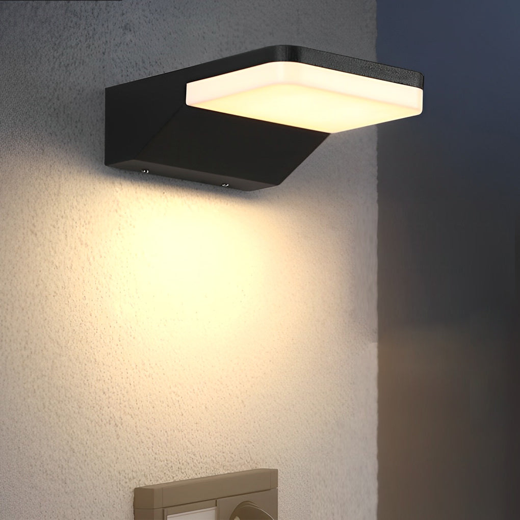 Rectangular Creative LED Waterproof Black Modern Outdoor Wall Sconces Lighting - Lumpaz