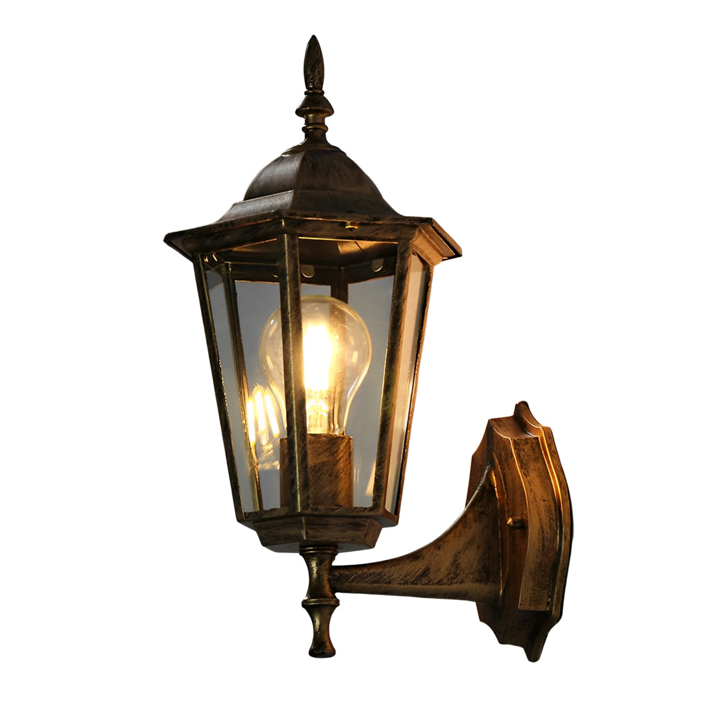 Retro Hexagonal Waterproof European Style Outdoor Wall Lights Wall Lamp - Lumpaz