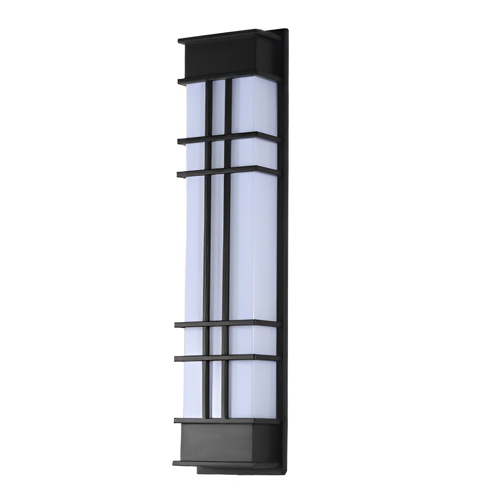 Retro Rectangular Waterproof LED Black Traditional Outdoor Wall Lamp - Lumpaz