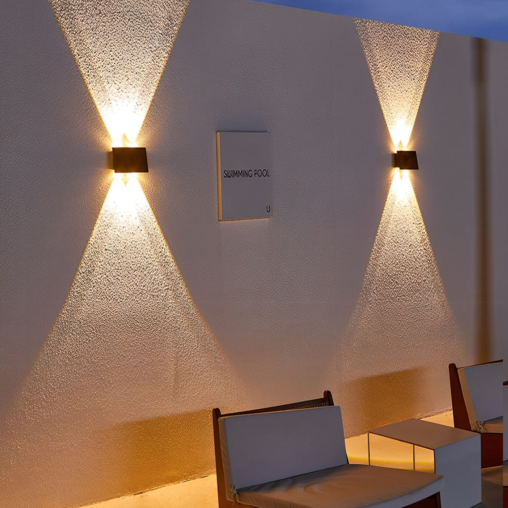 Rectangular Up and Down Light LED Waterproof Modern Wall Washer Lights - Lumpaz