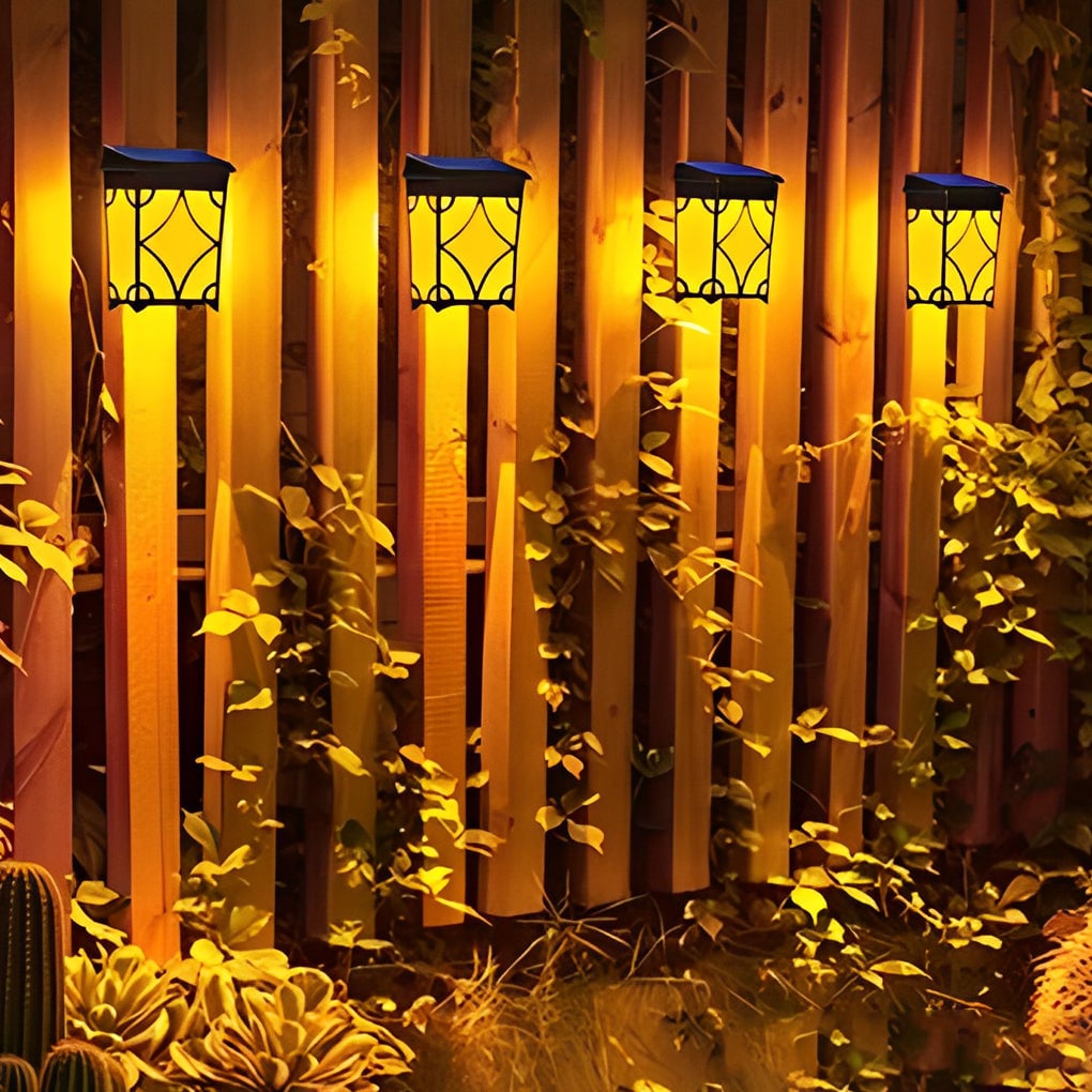 2Pcs Waterproof LED RGB Intelligent Motion Sensor Solar Wall Lights - Lumpaz