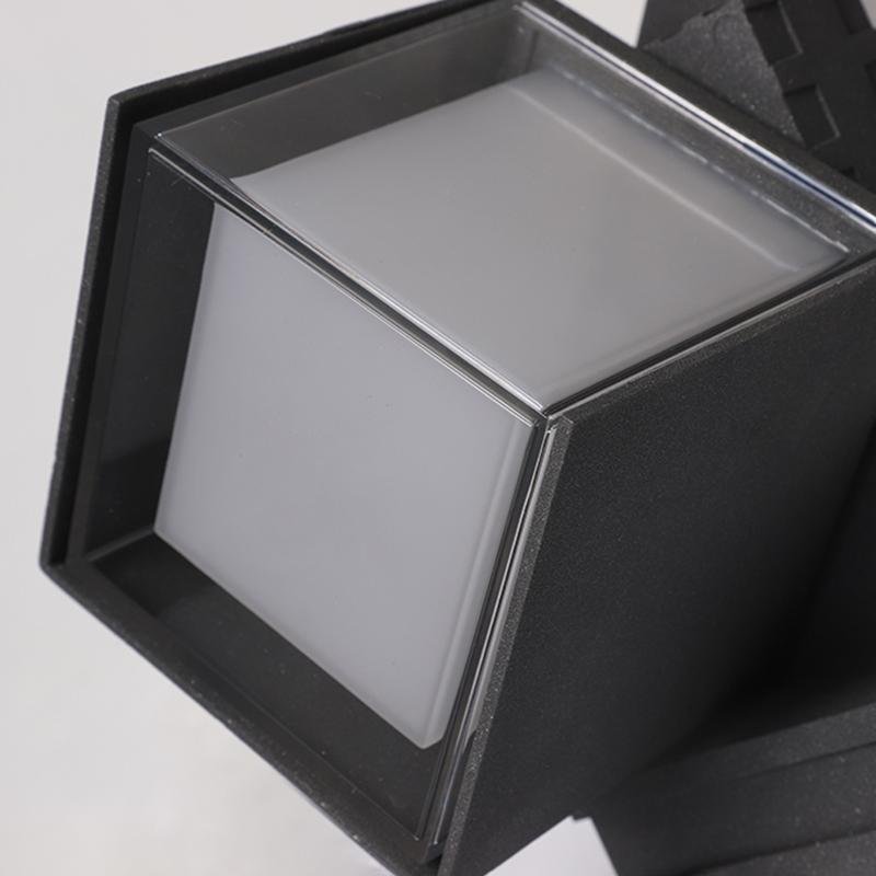 Adjustable Square Lamps Up And Down Lighting Black Outdoor Wall Lights - Lumpaz