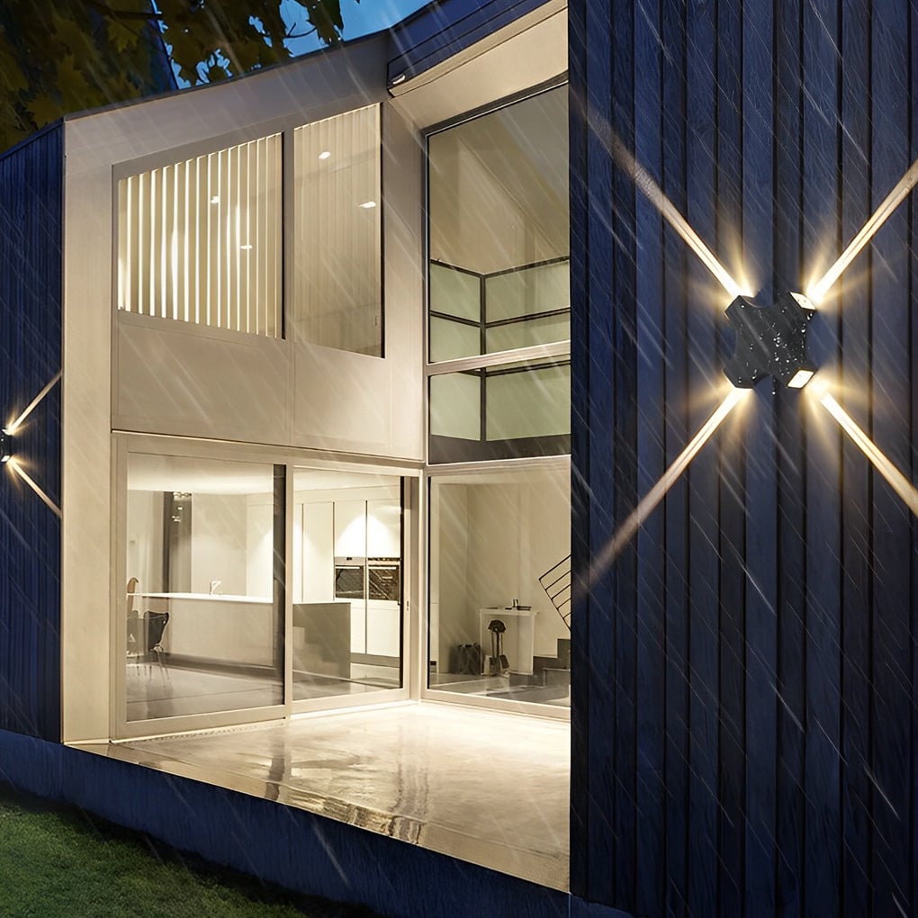Creative Starlight Decorative LED Waterproof Black Modern Wall Lamp - Lumpaz