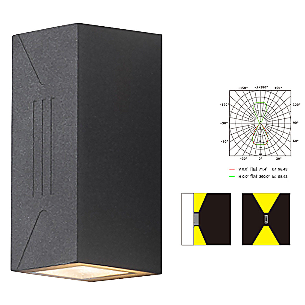 Waterproof Outdoor Up and Down Lights LED Wall Lamp for Villa Balcony Garden - Lumpaz