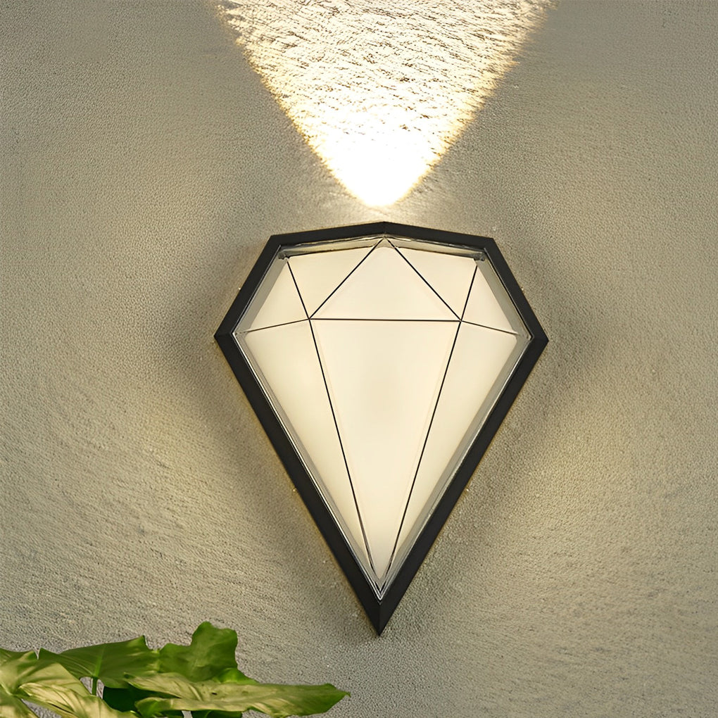 Creative Geometric LED Waterproof Black Modern Wall Lamp Exterior Lights - Lumpaz