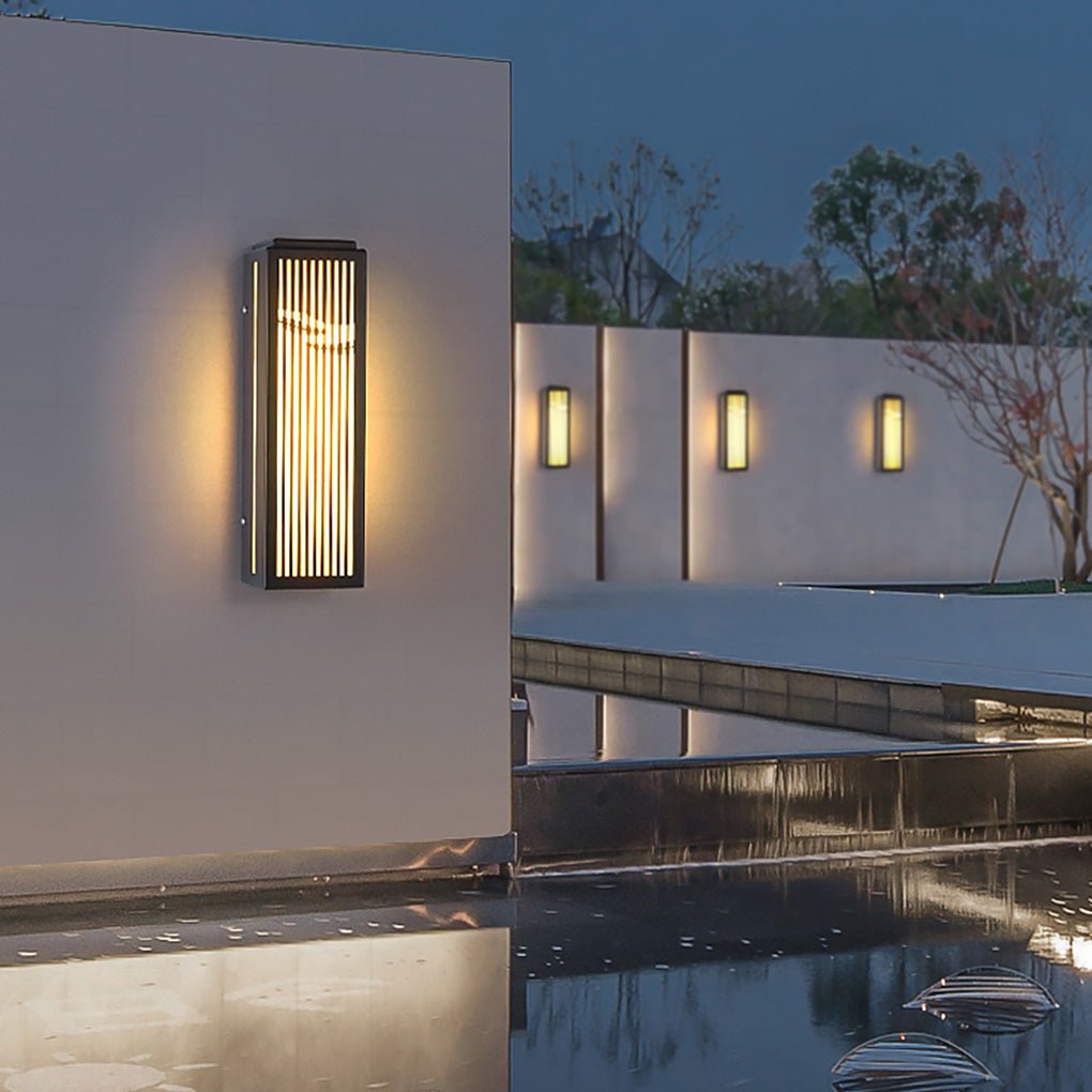 Waterproof Villa Courtyard Gate Unique Hollowed Design Wall Lamp for Outdoor - Lumpaz