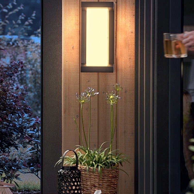 Creative Geometric Waterproof Black Modern Outdoor Wall Lights Wall Lamp - Lumpaz