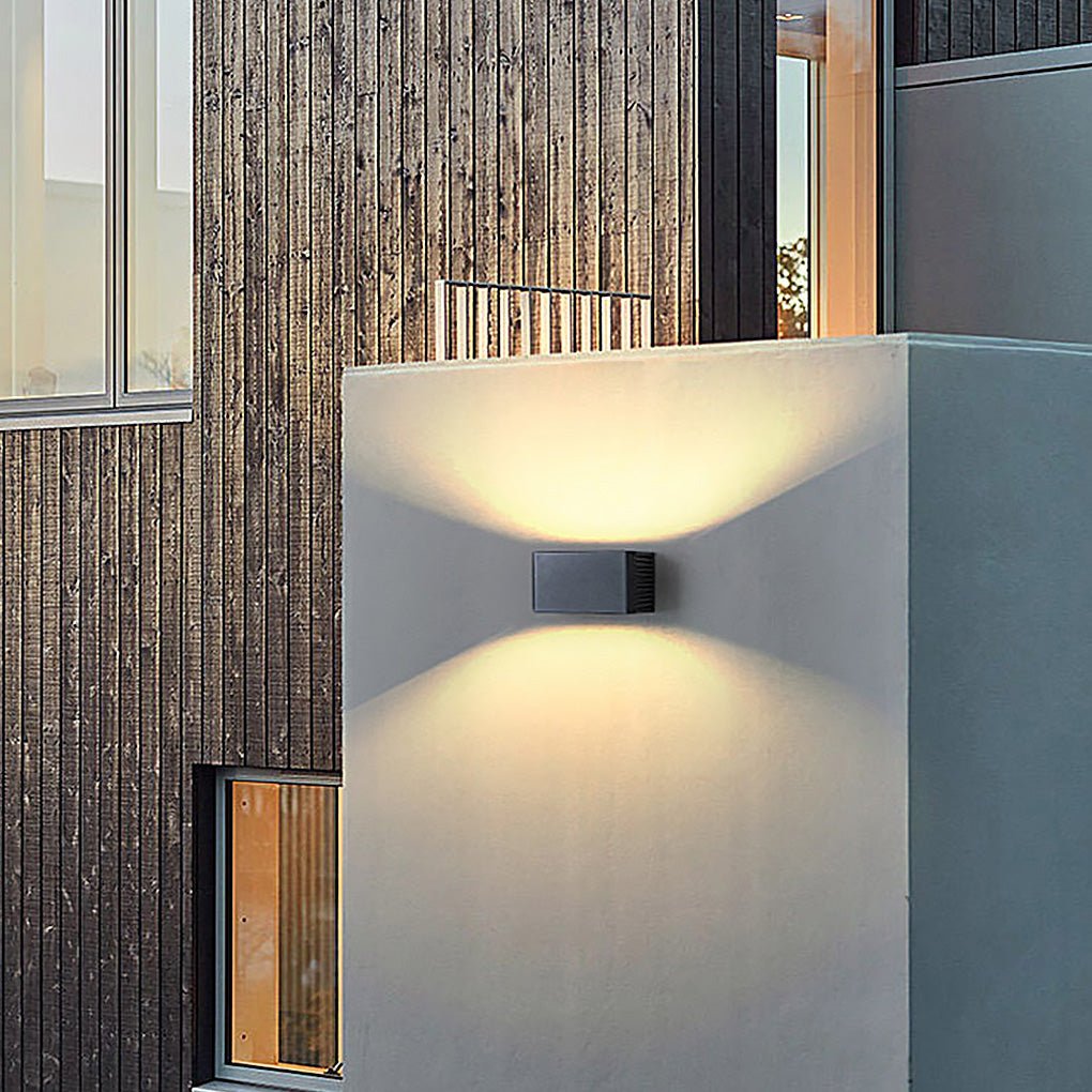 Rectangle LED Waterproof Nordic Up and Down Lights Outdoor Wall Lights Sconces - Lumpaz