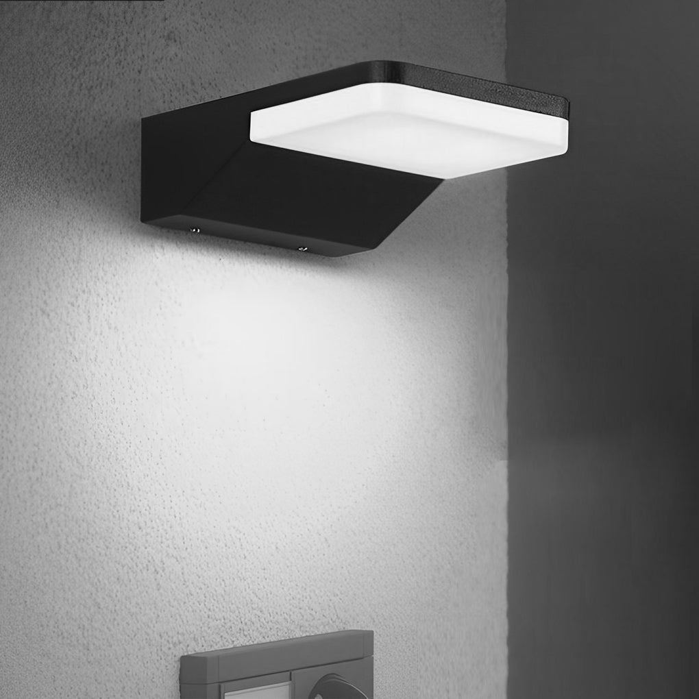 Rectangular Creative LED Waterproof Black Modern Outdoor Wall Sconces Lighting - Lumpaz