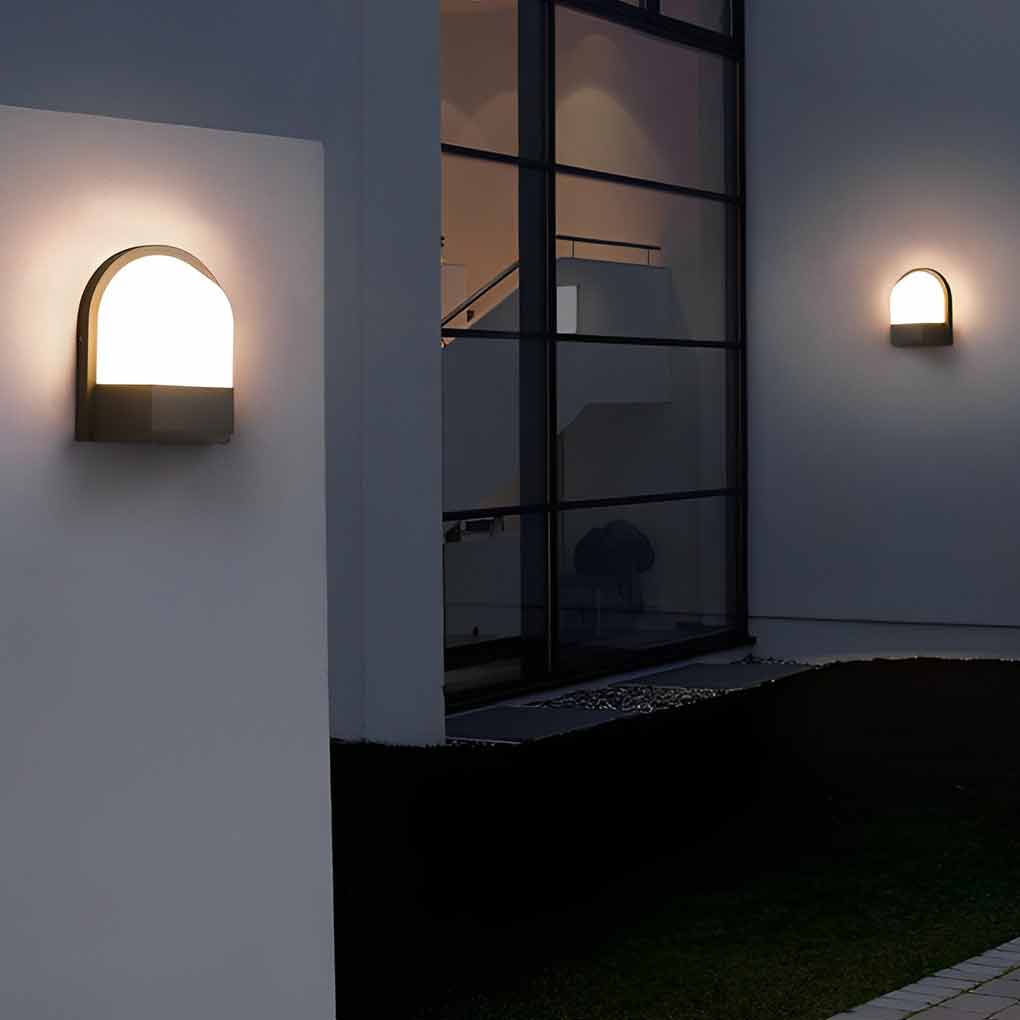 Minimalist Waterproof LED Dark Gray Modern Outdoor Wall Lamp Exterior Lights - Lumpaz