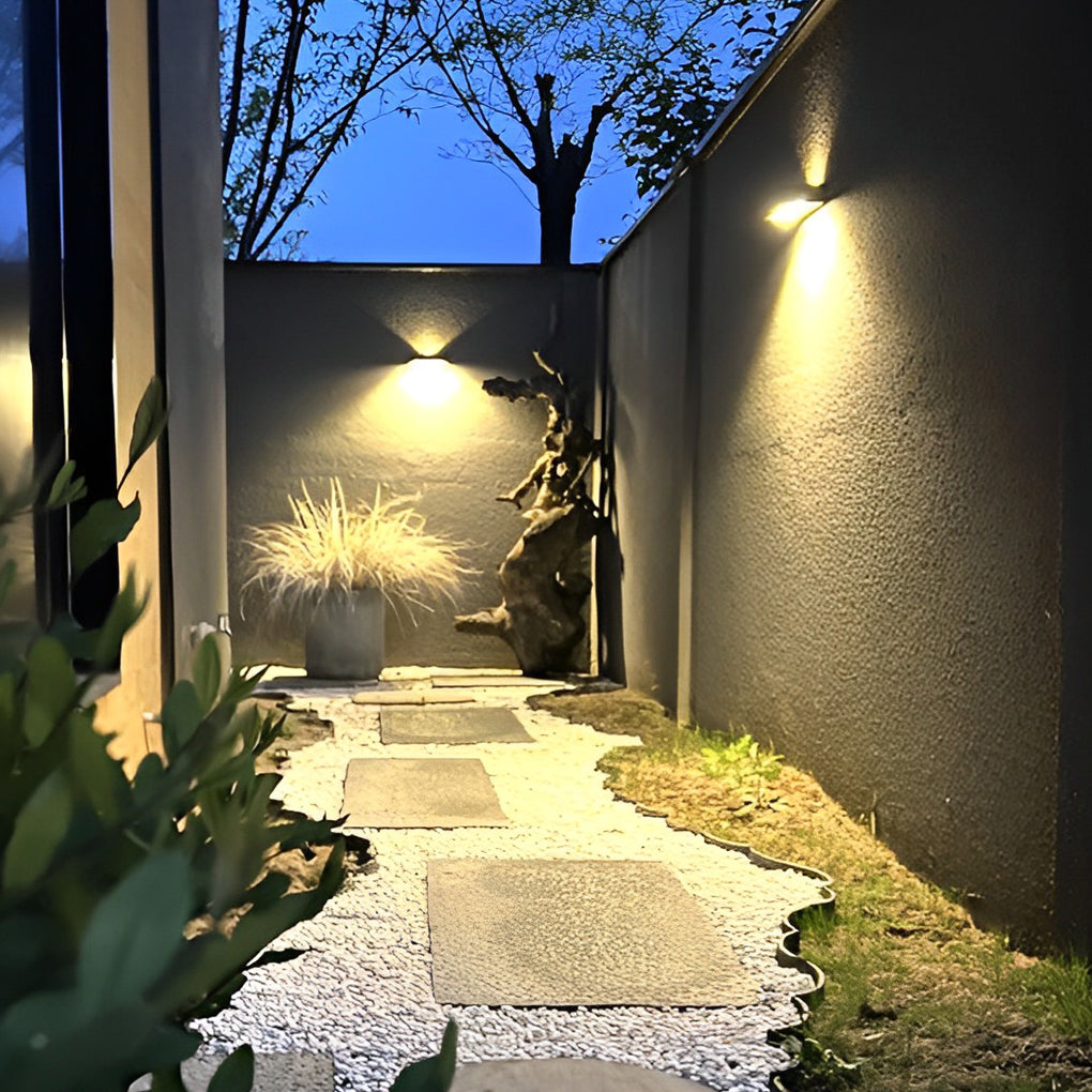 Waterproof LED Up and Down Lights Motion Sensor Modern Solar Wall Lamp - Lumpaz