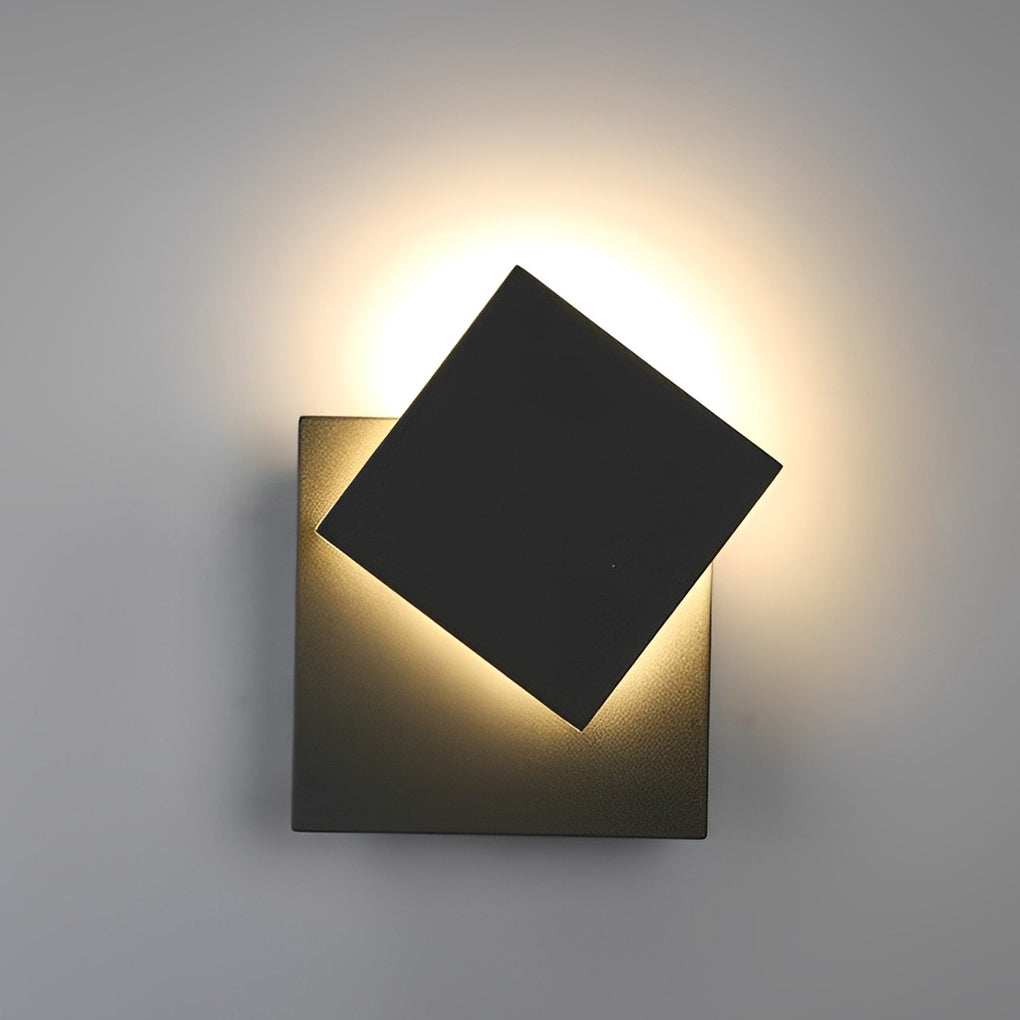Adjustable Square Waterproof LED Black Modern Outdoor Wall Light Wall Lamp - Lumpaz