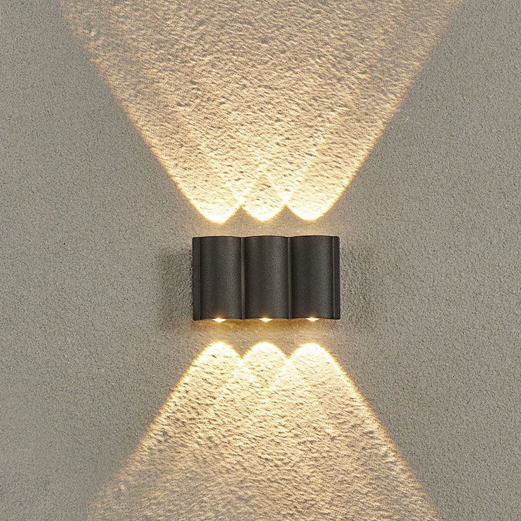 Creative Wave Arc Design Up and Down Lights LED Outdoor Wall Lights Wall Sconces Waterproof - Lumpaz