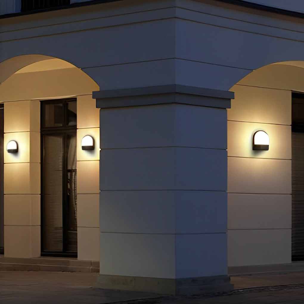 Minimalist Waterproof LED Dark Gray Modern Outdoor Wall Lamp Exterior Lights - Lumpaz