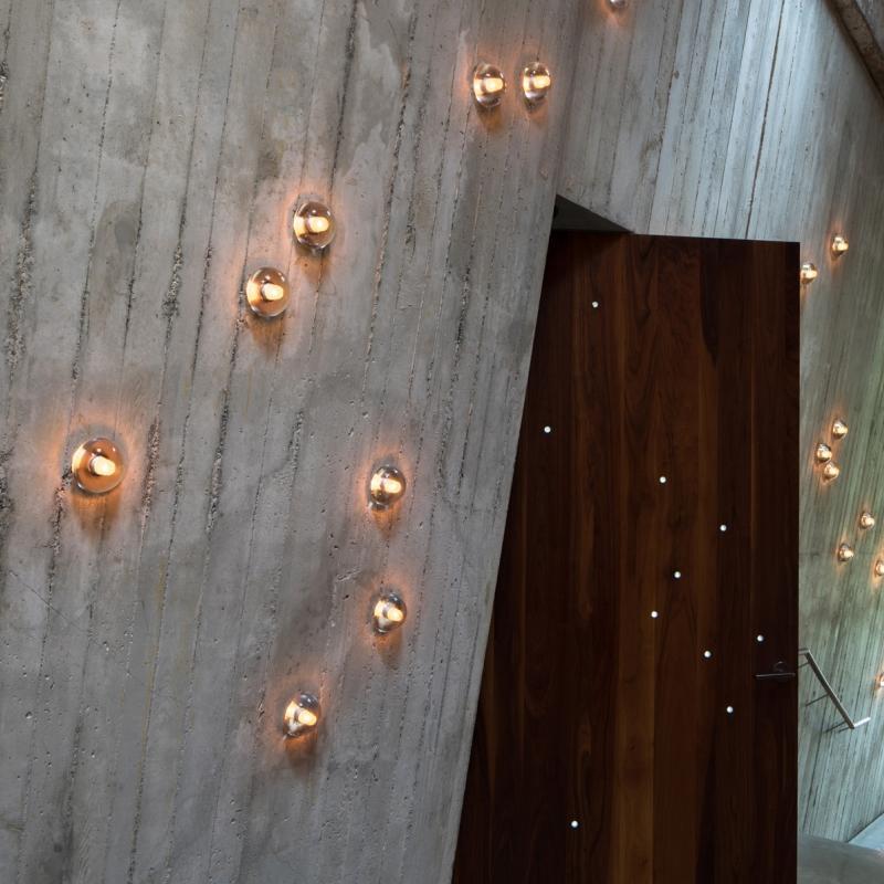 Round Bowl Glass LED Waterproof Transparent Rustic Outdoor Wall Lights - Lumpaz