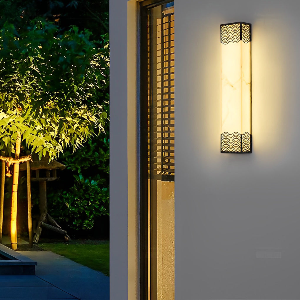 Rectangular Resin LED Waterproof Vintage Outdoor Wall Lights Wall Lamp - Lumpaz
