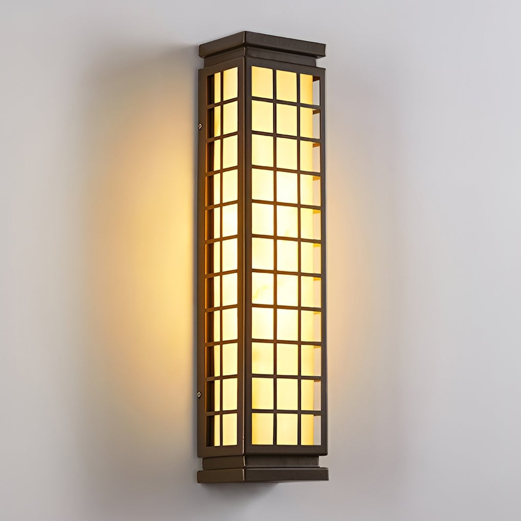 Classic Rectangular T5 Waterproof Vintage Outdoor Wall Lights Fixture - Lumpaz