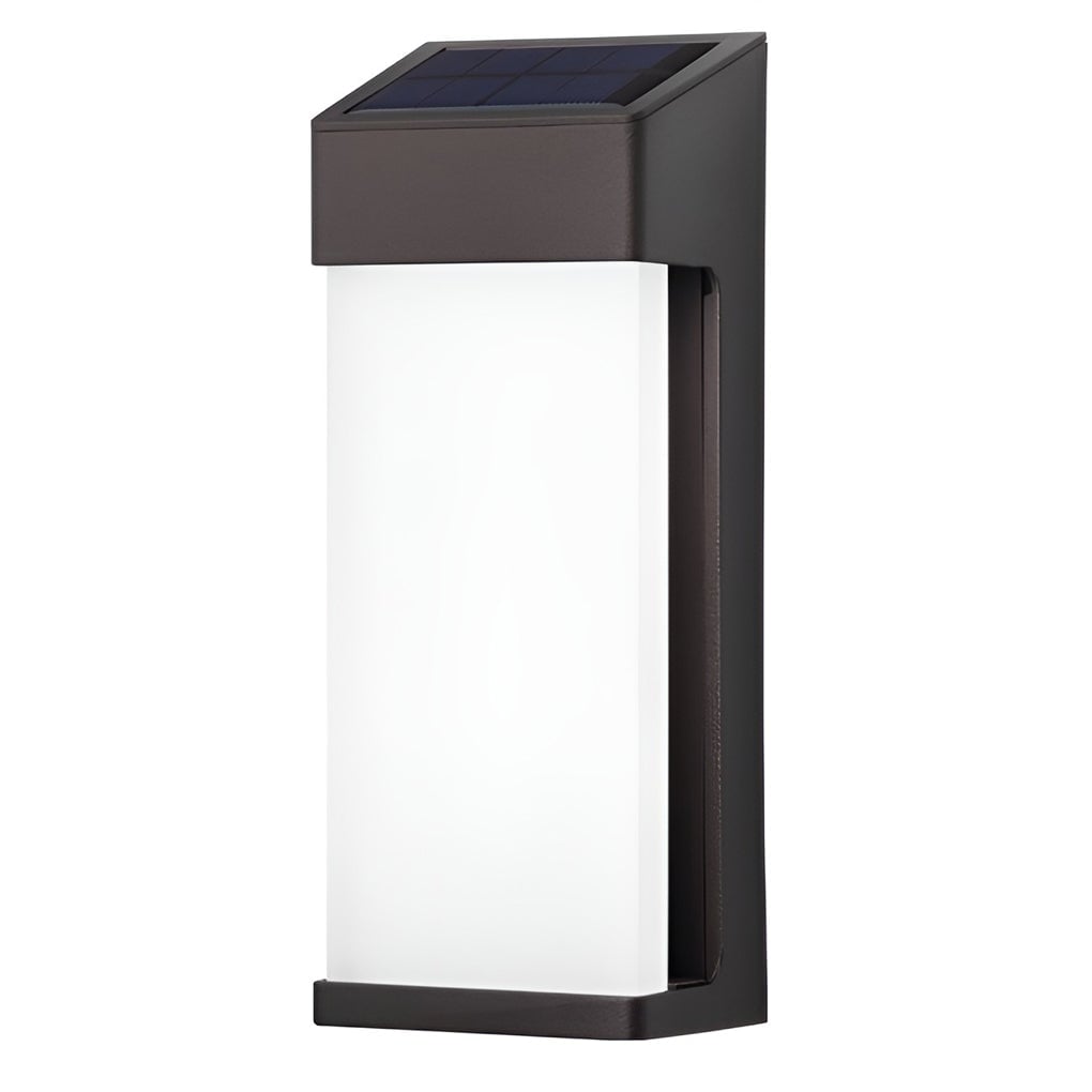 2 Pcs Rectangular LED Light-controlled Waterproof Outdoor Solar Sconce Lighting - Lumpaz