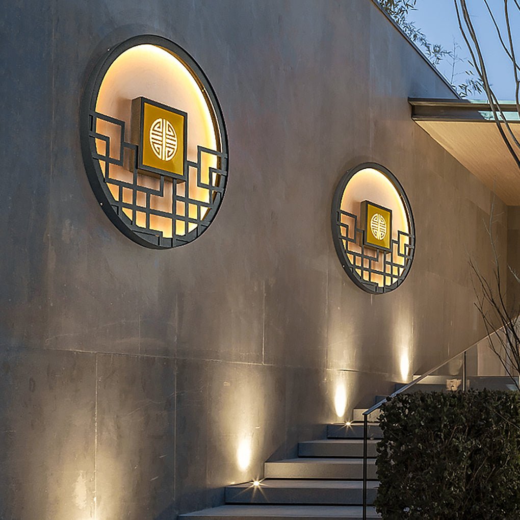 Asian Style Outdoor LED Landscape Decorative Lighting Wall Lamp for Villa Courtyard - Lumpaz