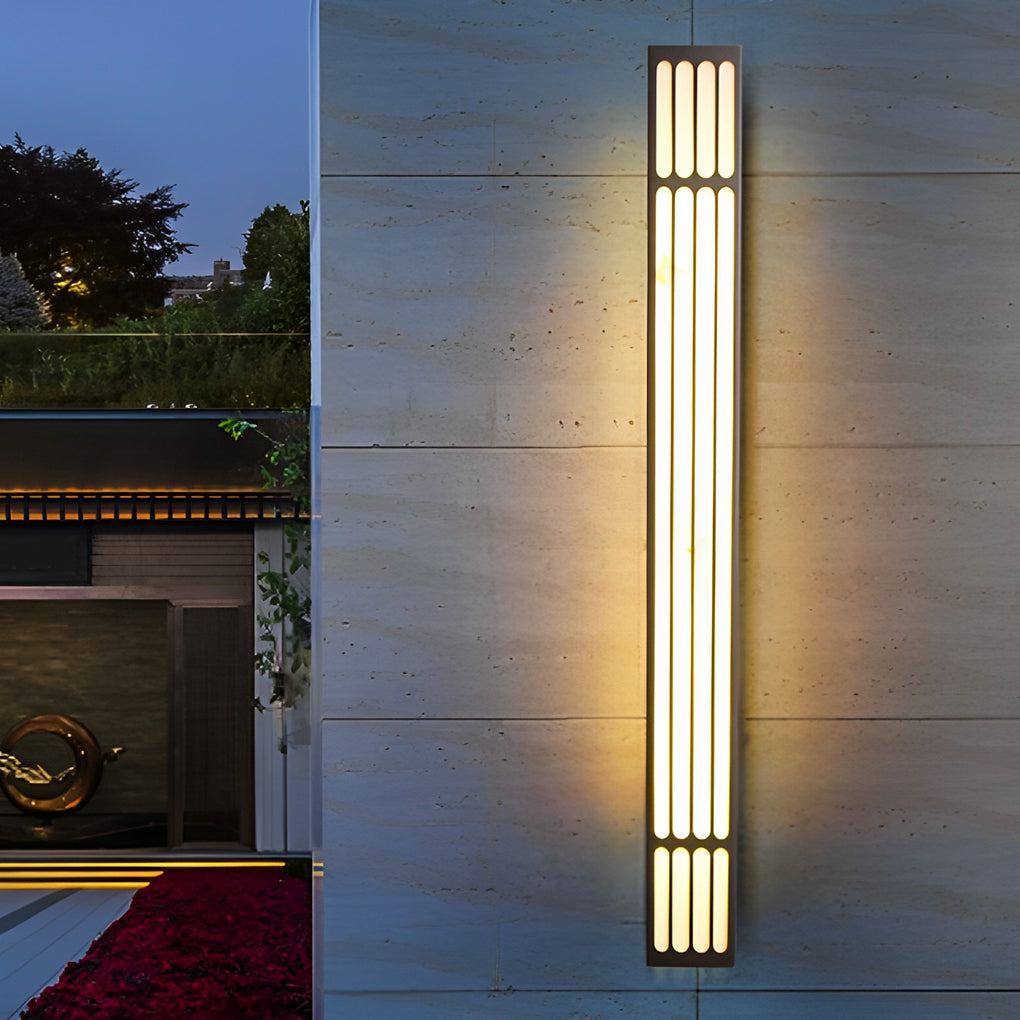 31.5 In. Long Strip Rectangular Waterproof Black Outdoor Wall Lamp - Lumpaz