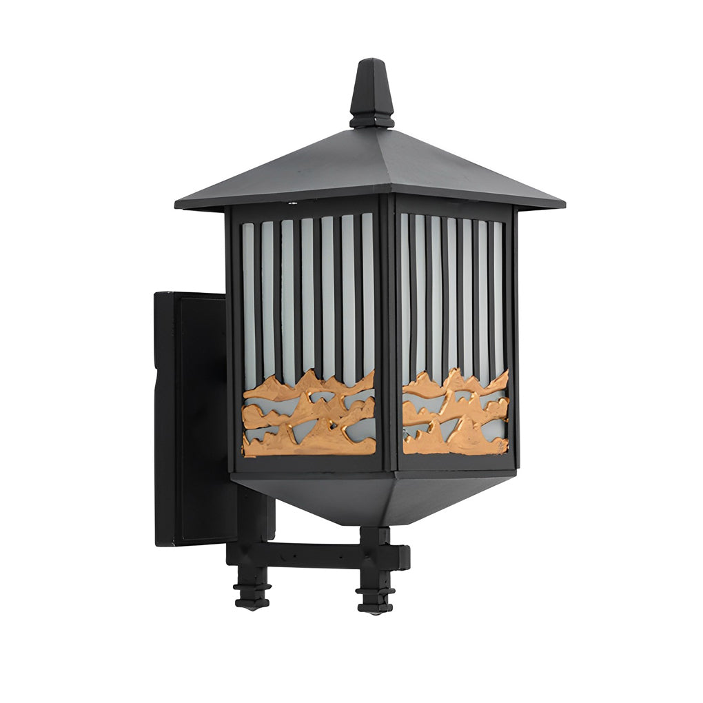 Retro Waterproof LED Black Modern Solar Wall Lights Outdoor Wall Sconce - Lumpaz