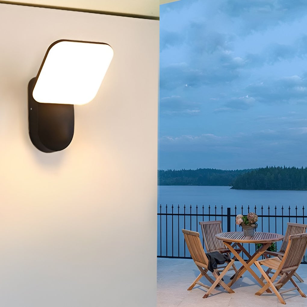 Square LED 12w Waterproof Modern Outdoor Wall Lamp Wall Sconces Lighting - Lumpaz