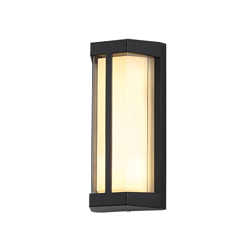 Waterproof Double Acrylic Shade LED Black Modern Outdoor Wall Lights - Lumpaz