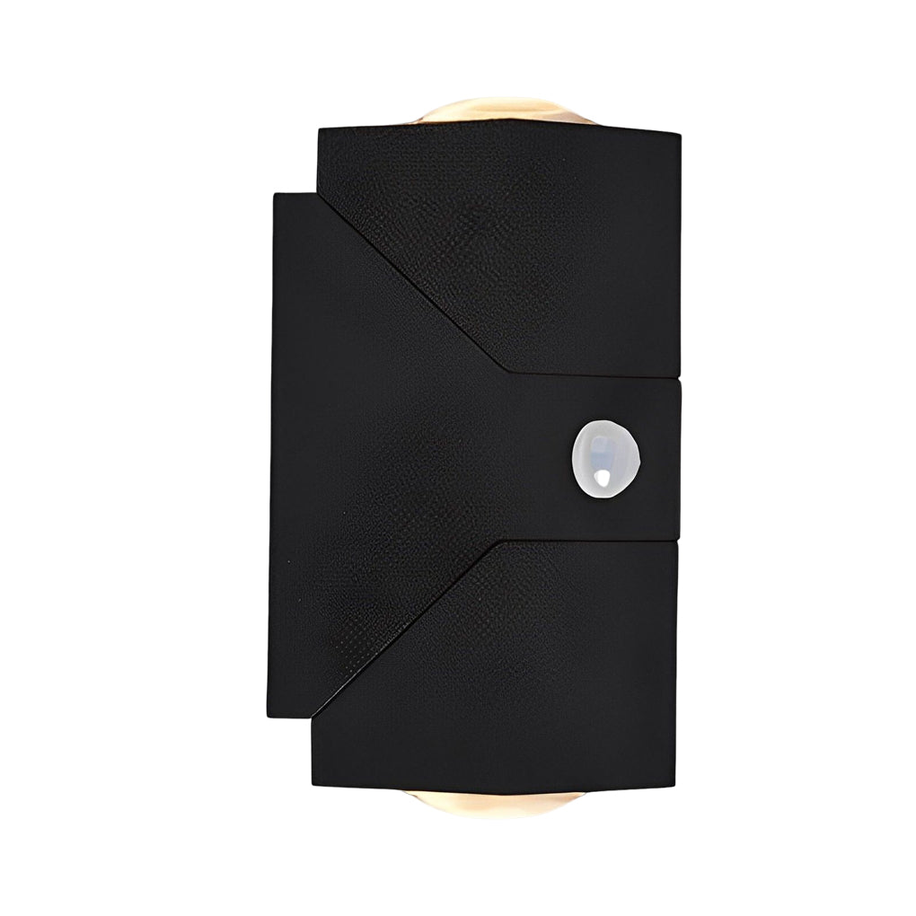 Adjustable Up and Down Light Motion Sensor Waterproof Black Wall Lamp - Lumpaz