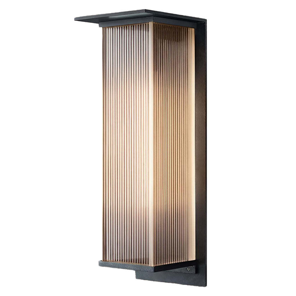 Rectangular Waterproof LED 3w Modern Outdoor Solar Wall Sconces Lighting - Lumpaz