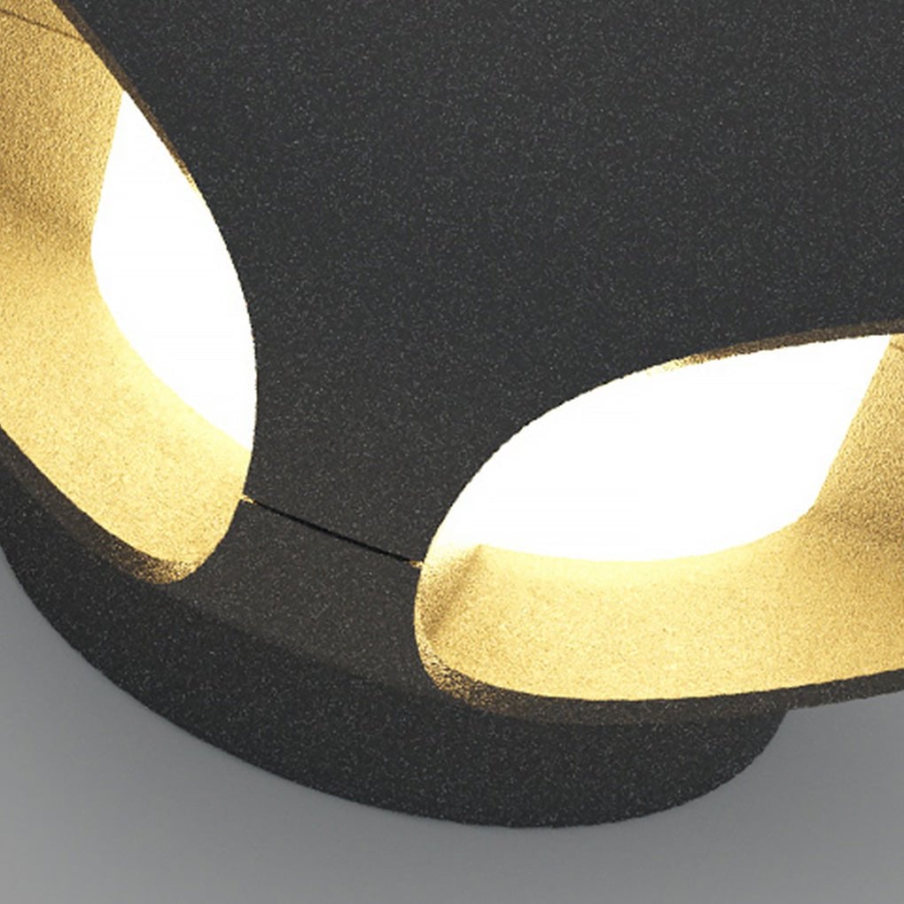 Square LED Waterproof Black Modern Outdoor Wall Lights Fence Post Lights - Lumpaz
