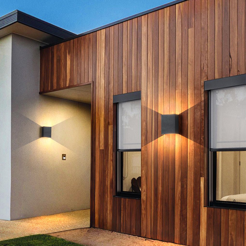 Waterproof Square LED up and down Lighting Modern Outdoor Wall Lights - Lumpaz