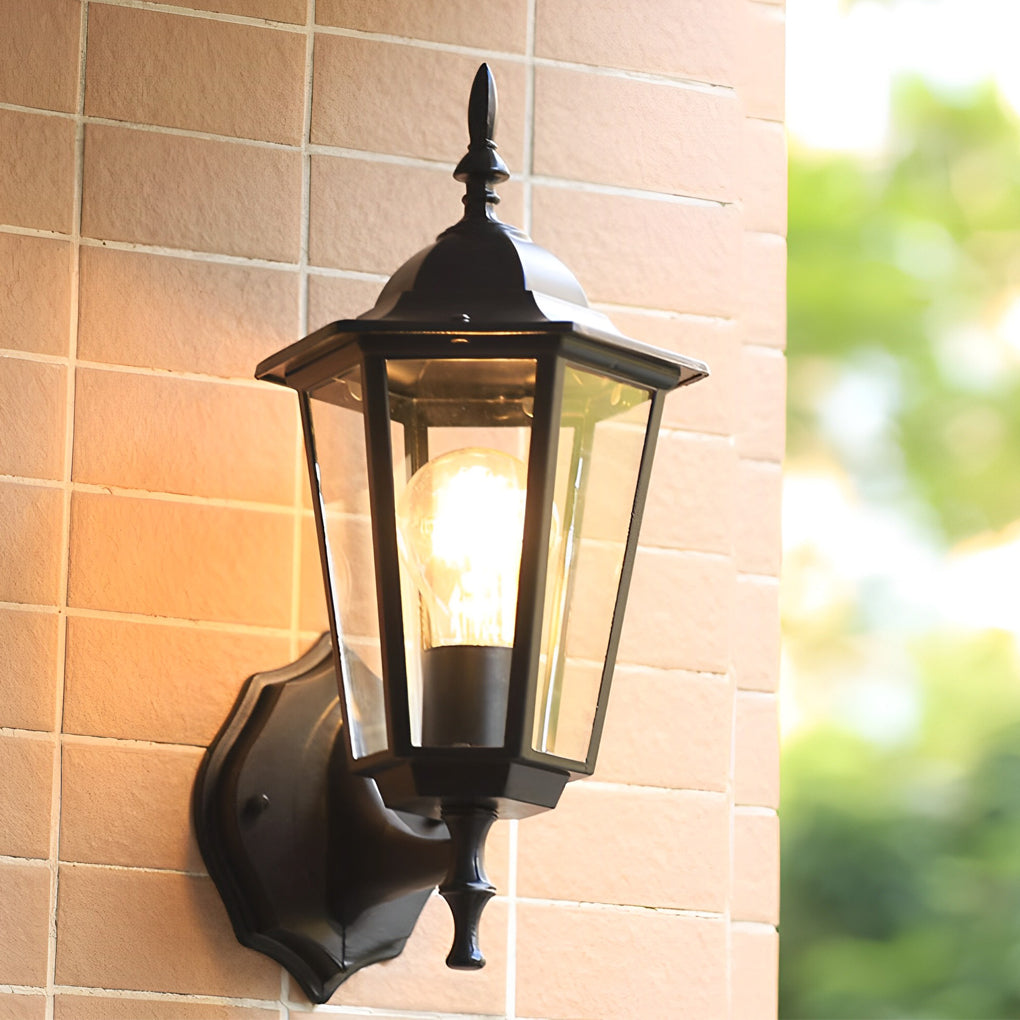 Retro Hexagonal Waterproof European Style Outdoor Wall Lights Wall Lamp - Lumpaz