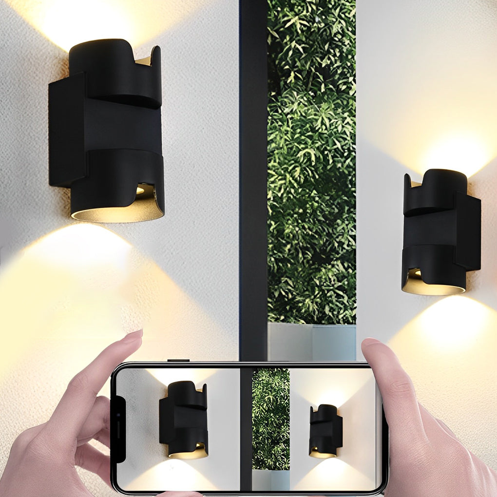 Waterproof Up and Down Light LED Black Modern Wall Washer Light Wall Lamp - Lumpaz